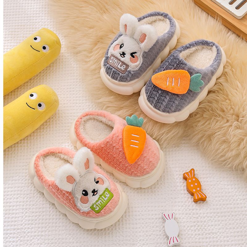 Cozy Kids' Cartoon Panda Slippers Warm Indoor Fluffy Shoes for Boys and Girls