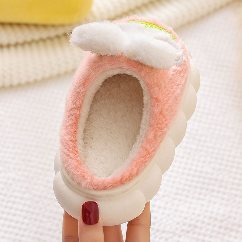 Cozy Kids' Cartoon Panda Slippers Warm Indoor Fluffy Shoes for Boys and Girls