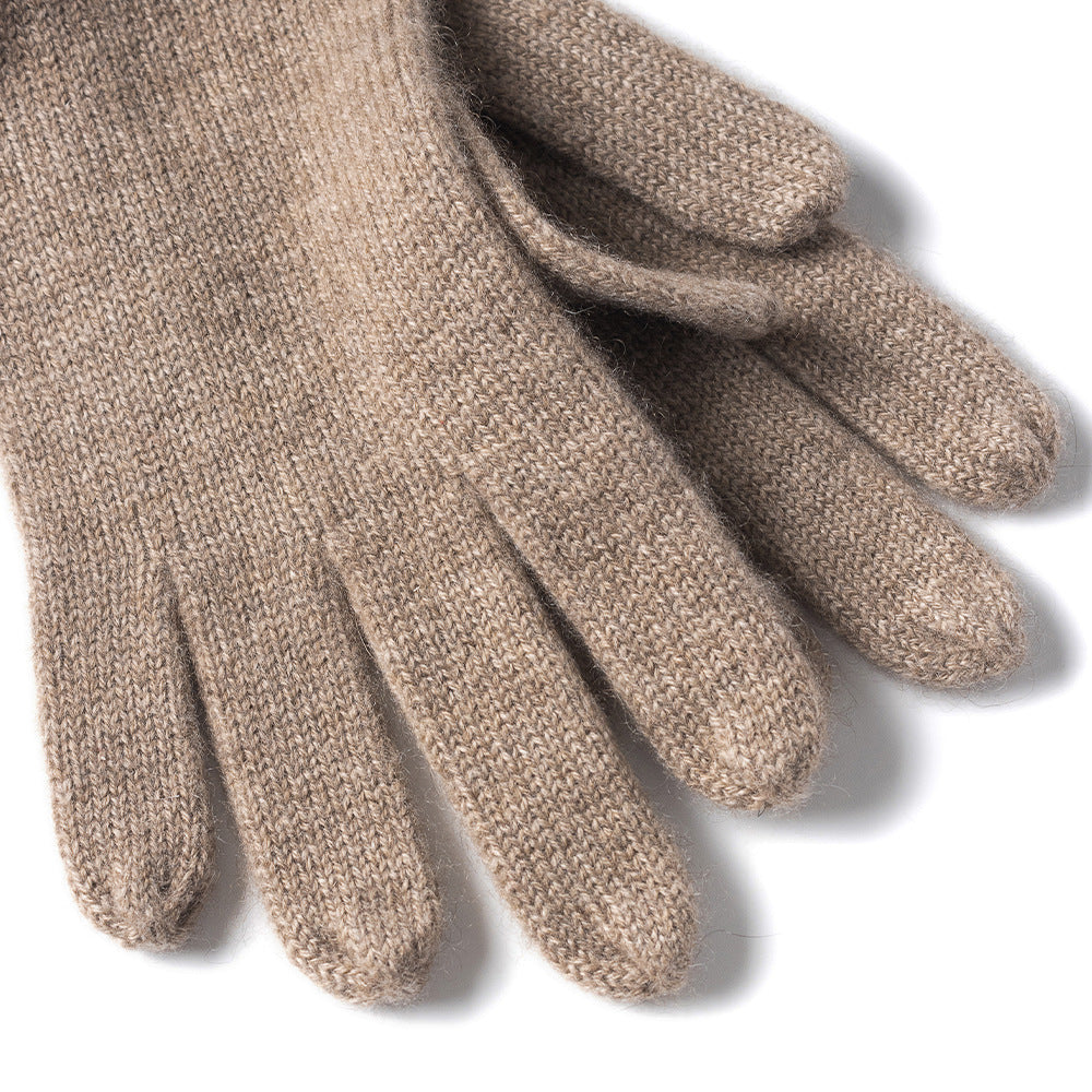 Winter luxury cashmere gloves for women with small cables and vertical edges , perfect gift