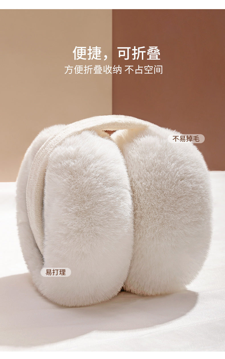 Cozy Elegance with our Faux Rabbit Fur Earmuffs for Winter cute Headwear for Warmth, foldable Ear Muffs, Ear Warmer for women to protect your ears from cold weather snow skiing