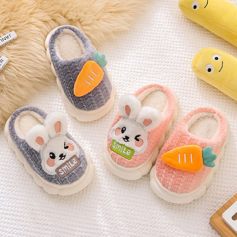 Cozy Kids' Cartoon Panda Slippers Warm Indoor Fluffy Shoes for Boys and Girls