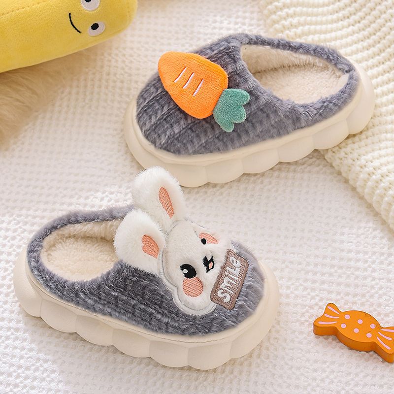 Cozy Kids' Cartoon Panda Slippers Warm Indoor Fluffy Shoes for Boys and Girls