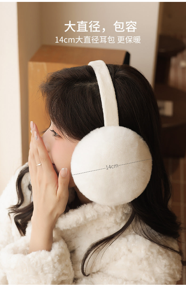 Cozy Elegance with our Faux Rabbit Fur Earmuffs for Winter cute Headwear for Warmth, foldable Ear Muffs, Ear Warmer for women to protect your ears from cold weather snow skiing