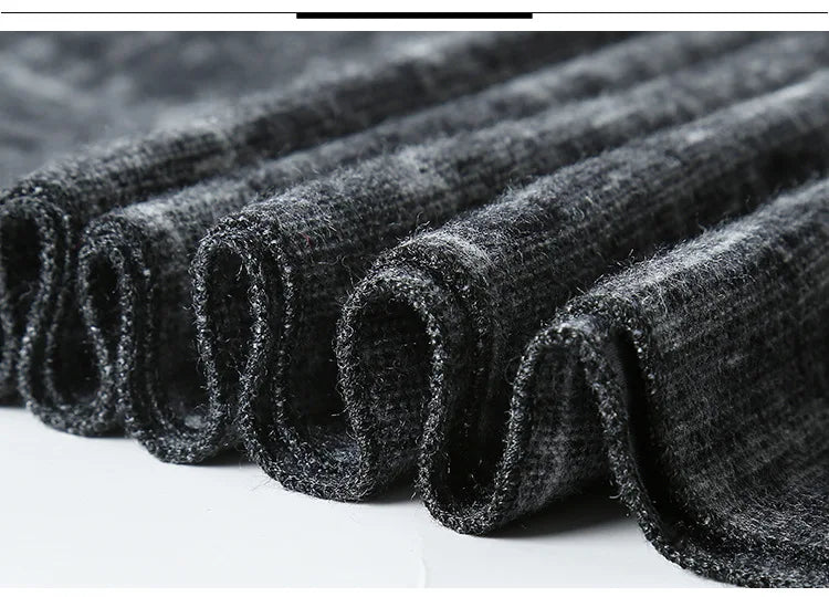 sophisticated cashmere blend warm plaid men's Scarf for winter, casual-business look perfect Gift