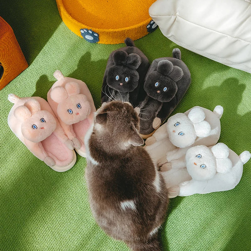 Furry & Warm Cozy Cat Winter Slippers for women extra wither warmth or a special gift