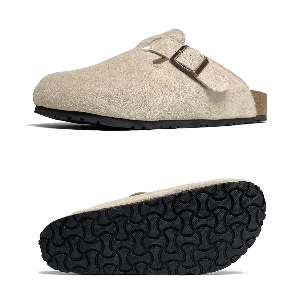 Un confort intemporel avec nos chaussons d'hiver en cuir de vache naturel à l'élégance classique chaud moelleux cosy pour femme