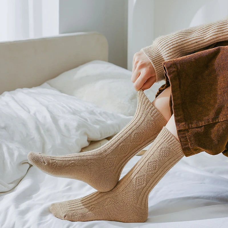 Cozy Cashmere Wool Winter Socks - 3-Pair Set cozy winter warm socks