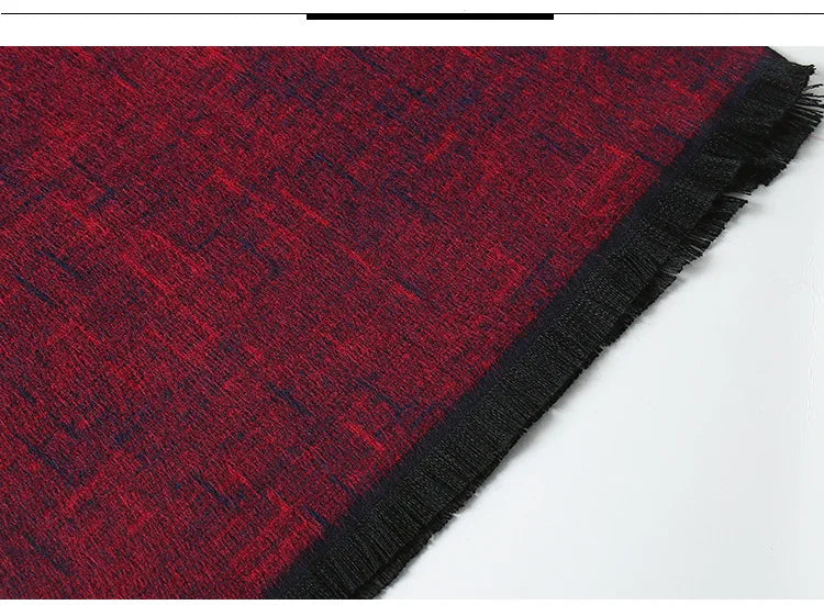 sophisticated cashmere blend warm plaid men's Scarf for winter, casual-business look perfect Gift