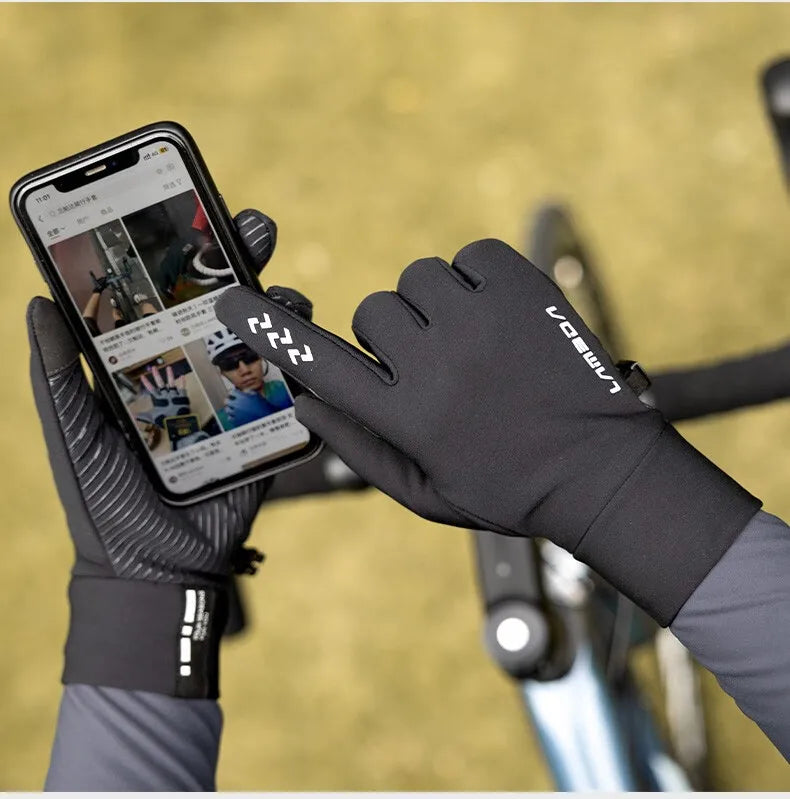 Gloves for winter cycling warmth for men and women - full-fingered, long-fingered sports gloves for a cozy ride