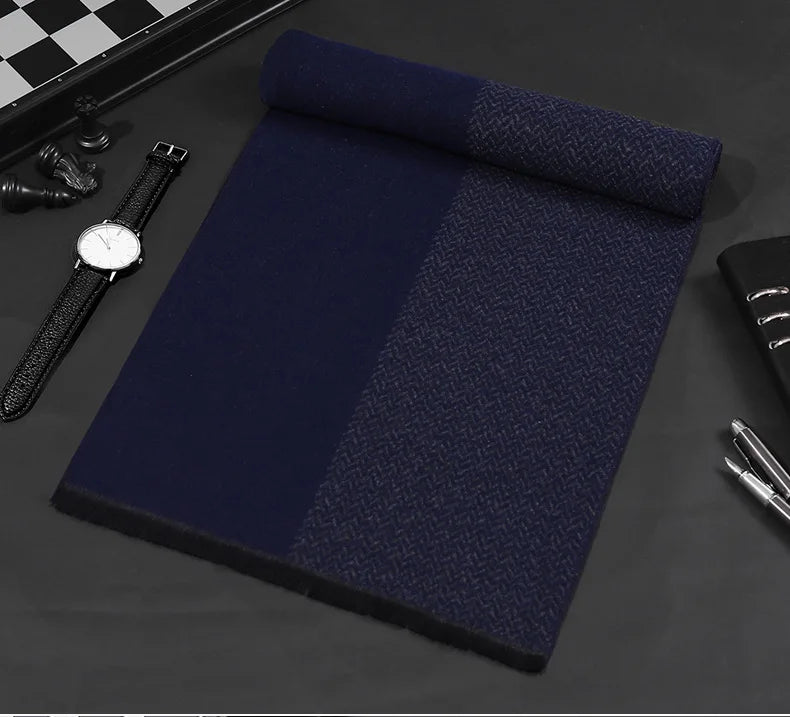 Classic business scarf for men high quality winter warm long shawl luxury gift