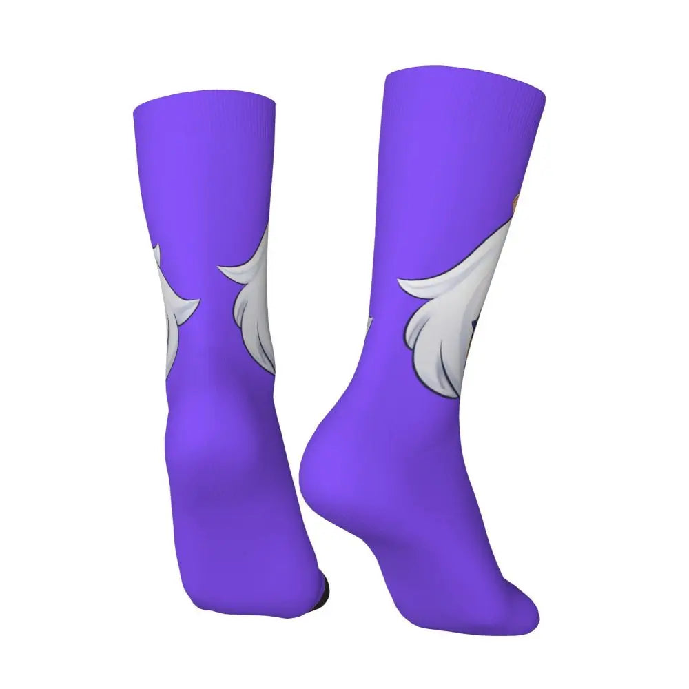 Chibi paimon Genshin anime impact unisex happy Socks from cotton blend for A Year-Round Delight for Fans