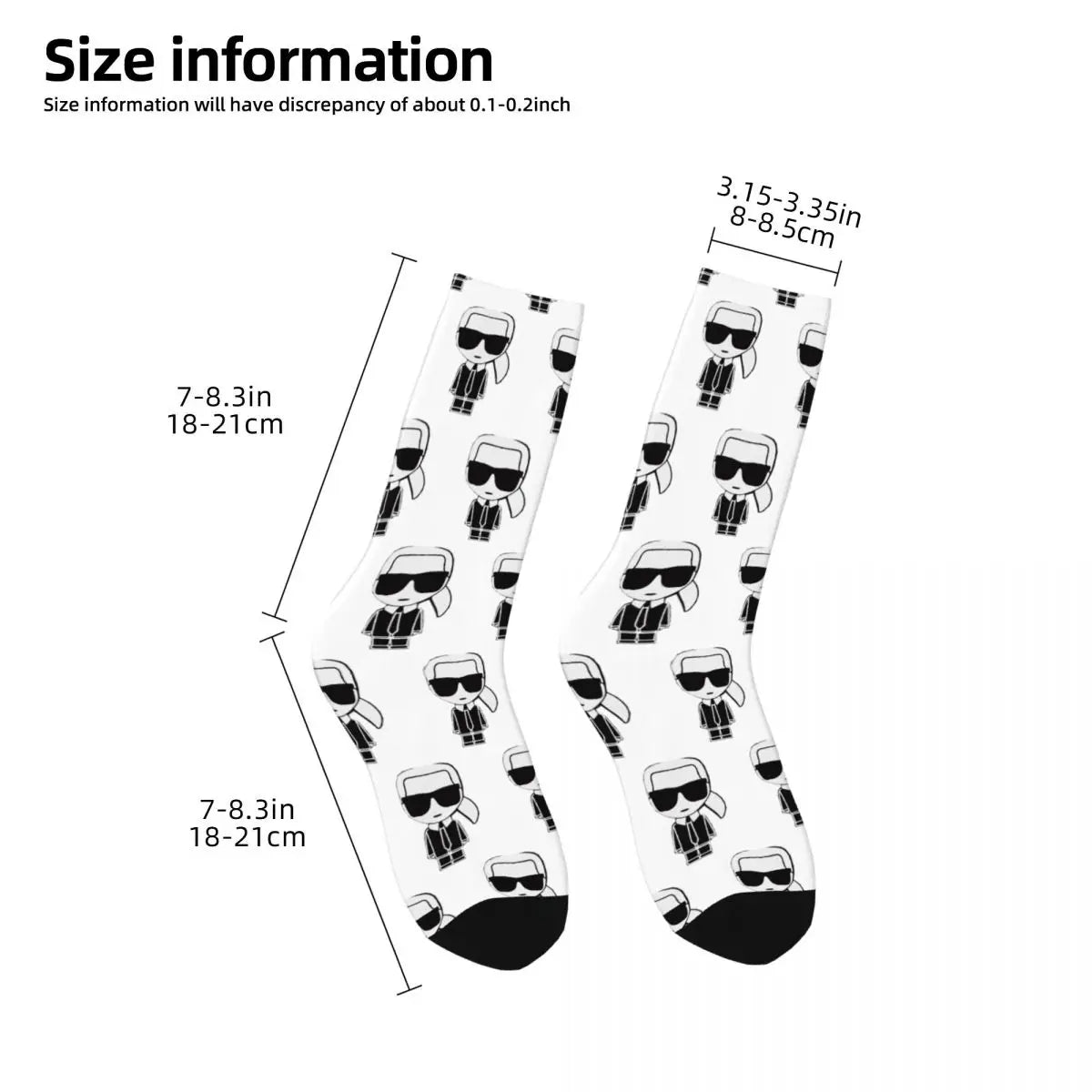 Karl who men's socks cartoon trendy outdoor novelty socks, stylish socks for every season, perfect for gift many colors available