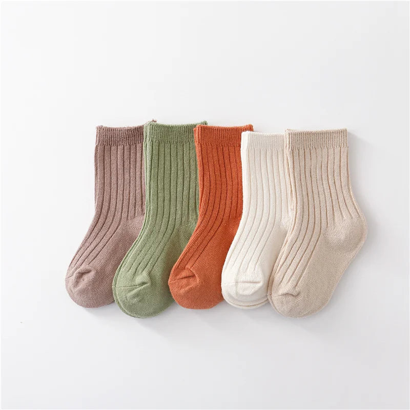Charming 5 pairs of baby socks soft cotton bliss for stylish kids (0-5 years)