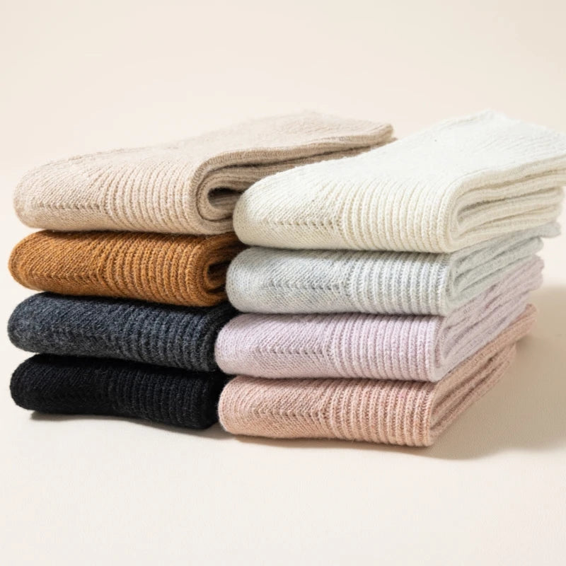 3 Pairs of High-Quality Retro Merino Wool blend Women's Socks