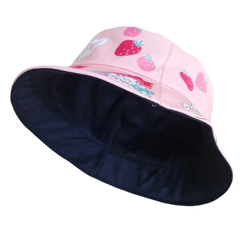 Kuromi panama summer sun hat cap for kids: anime cute big ear cartoon fisherman cap - summer sun protection with style! for holidays and sea 3-12 years old boys girls picachu pokemon