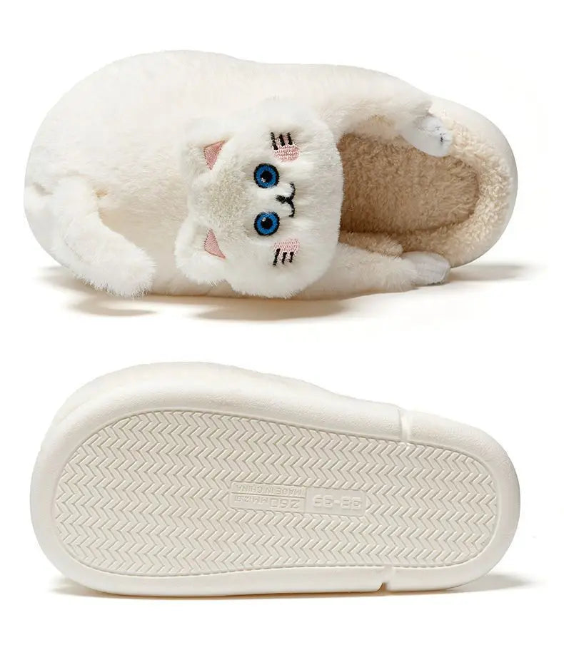 Furry & Warm Cozy Cat Winter Slippers for women extra wither warmth or a special gift