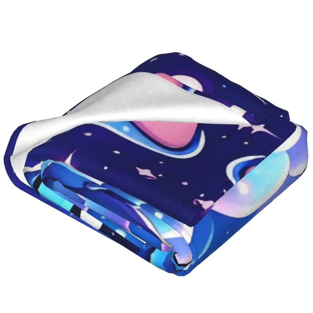 Cartoon Stitch plush throw - very soft flannel blanket for cozy snuggles warm kids bedspread