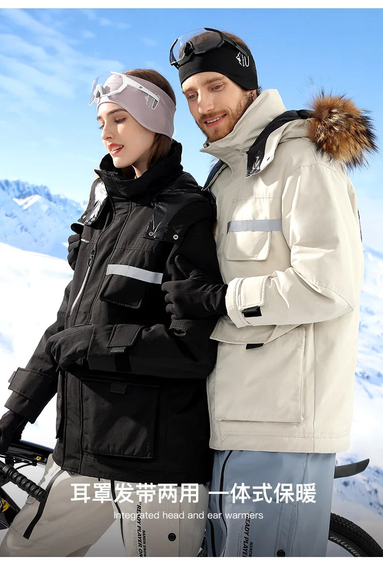 Folding Winter Ear Muffs for both men and women, to withstand wind, protect against splashes, and provide a snug fit even for glasses ideal for skiing running cycling cayak snow