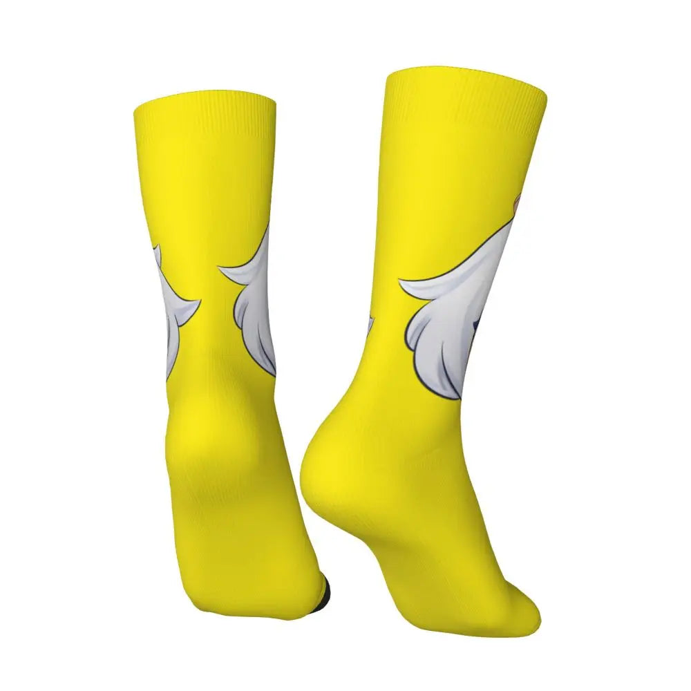 Chibi paimon Genshin anime impact unisex happy Socks from cotton blend for A Year-Round Delight for Fans