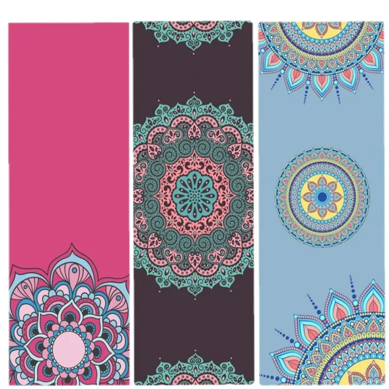 Non-slip ultrathin deerskin suede yoga mat - fitness & pilates pad