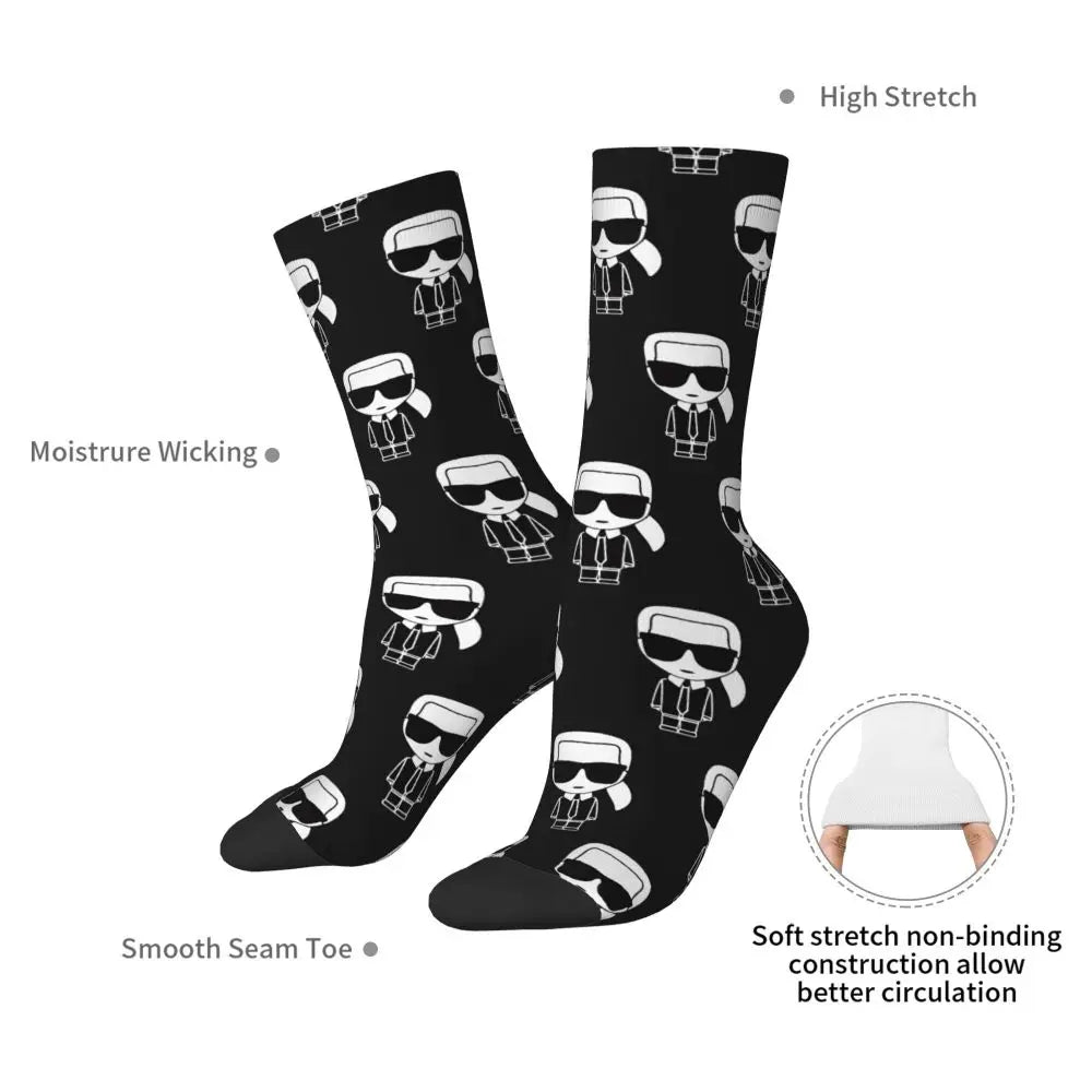 Karl who men's socks cartoon trendy outdoor novelty socks, stylish socks for every season, perfect for gift many colors available