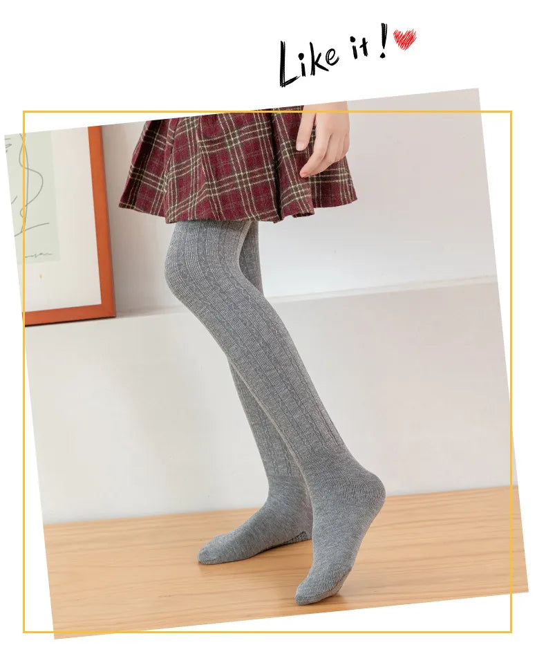 Velvet feel cotton warm Leggings for girls Children's Tights for Autumn Winter Baby long socks girls for school or gift