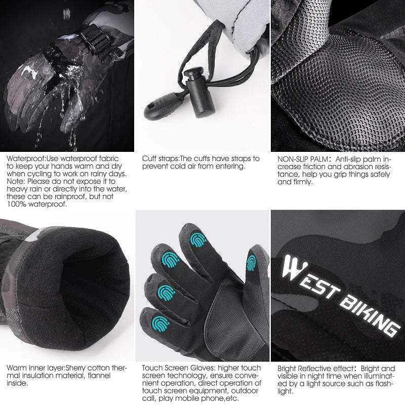 Ultimate winter performance with our new waterproof warm cycling skiing motorcycle snowboard sporting gloves for men and women
