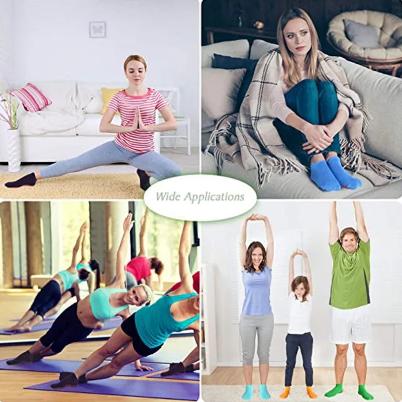 Elastic Non-Slip Cotton Breathable Comfort Socks for Yoga, gym, pilates or Trampoline, and kids stable steps or ballet and other activities