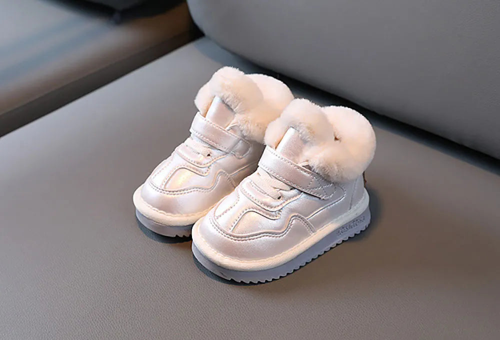 Winter snow Boots for girls with plush for warmth, Anti-Slip comfort, and soft-soled velvet luxury for Kids