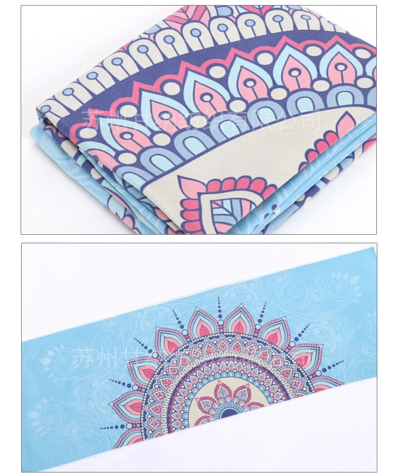 Non-slip ultrathin deerskin suede yoga mat - fitness & pilates pad