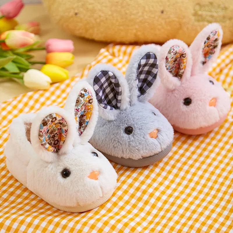 Cartoon Rabbit Indoor Slippers for Winter Warmth for Kids' Cozy Adventures gift girls
