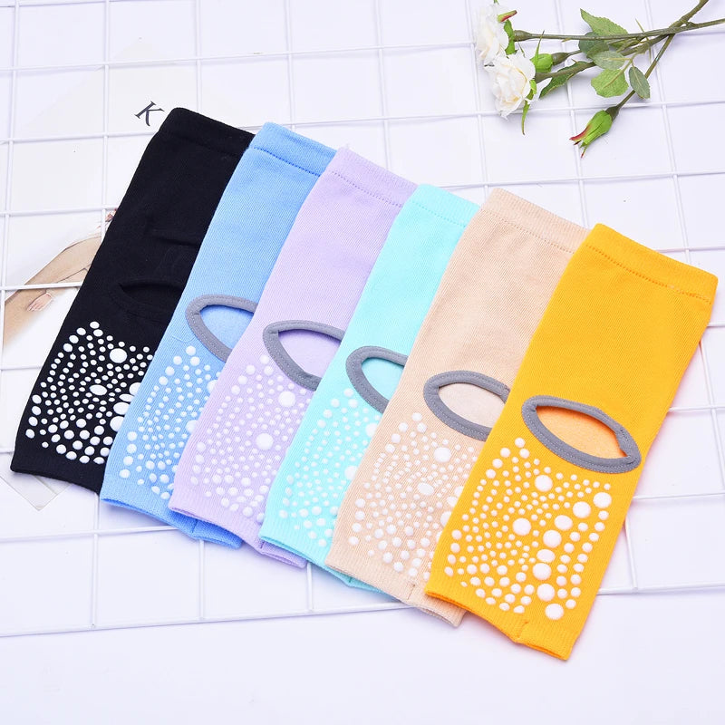 Hot two-toe elegant yoga pilates socks with silicone for non-slip grips and quick-dry comfort in yoga sessions, ballet, and dance – perfect fit for women's fitness