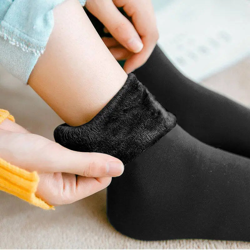 Thermal socks for women winter warm thick fleece wool cotton blend for Snow or home
