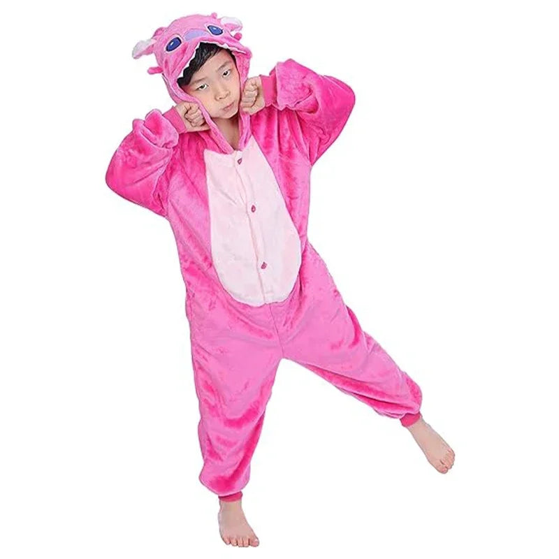 Cosy cartoon anime kids cosplay pajamas to snuggle up in anime stitch angel costume for kids
