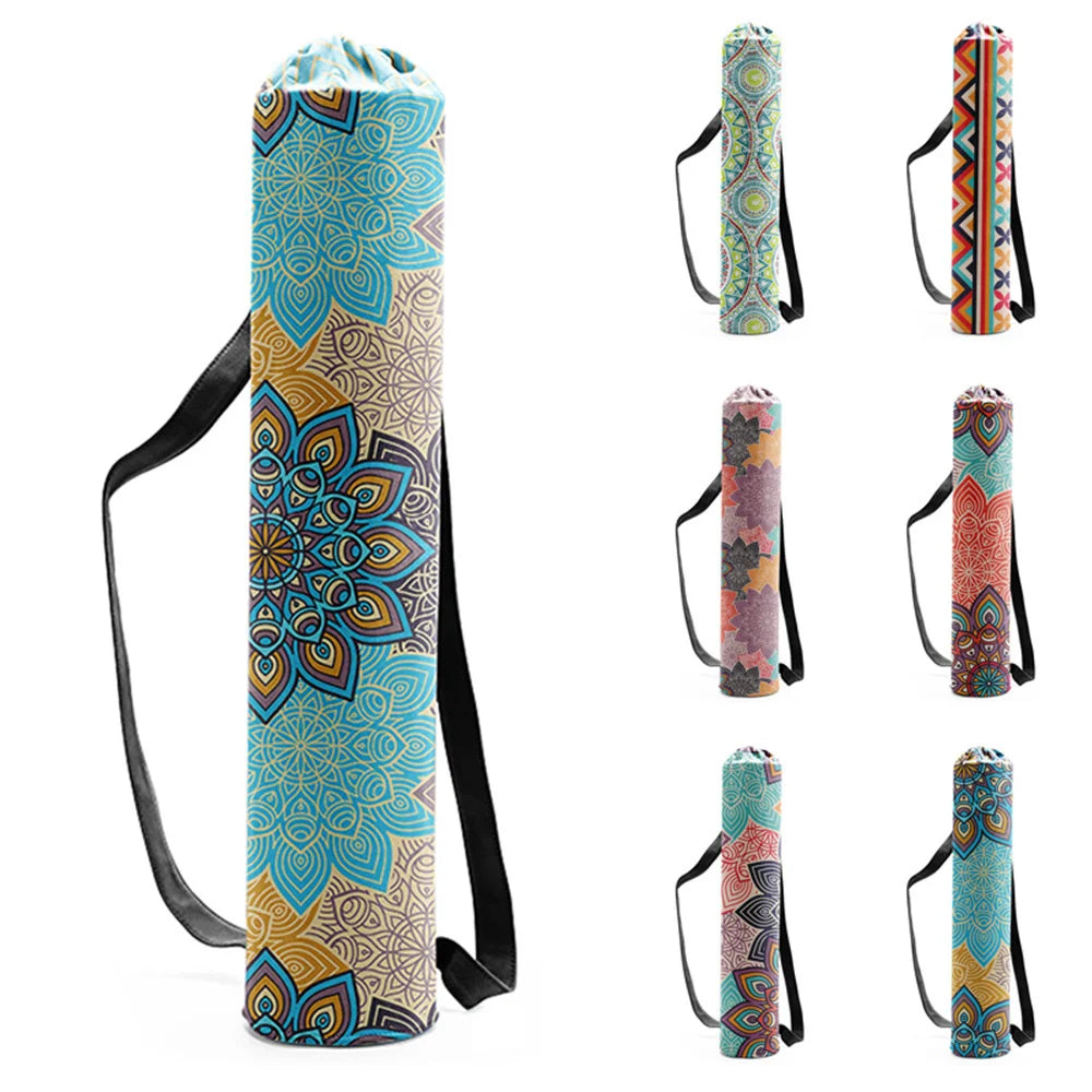Mandala printed fashionable kanvas Yoga Pilates Mat Bag is your new fitness exercise companion for Relaxation and Style many styles many colours