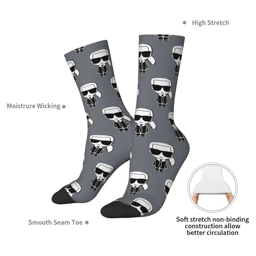 Karl who men's socks cartoon trendy outdoor novelty socks, stylish socks for every season, perfect for gift many colors available
