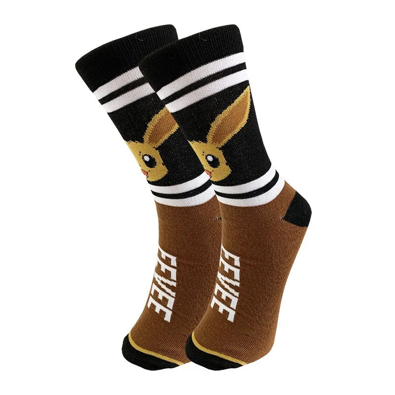 Anime-inspired Gengar & Pikachu pokemon socks for kids men women