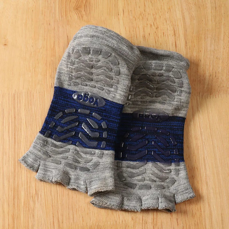 Full toe yoga socks cotton, cartoon design, silicone non-slip grip, perfect for pilates yoga barre workout or general fitness activities or workout