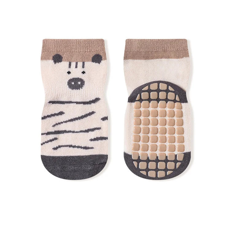 Adorable stripes toddler baby socks have Non-Slip bottom cotton comfort for Girls and Boys newborn to 5 years