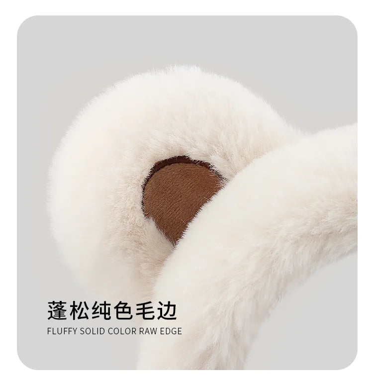 womens or kids earmuffs cartoon little bear warm headbands for winter ear protector