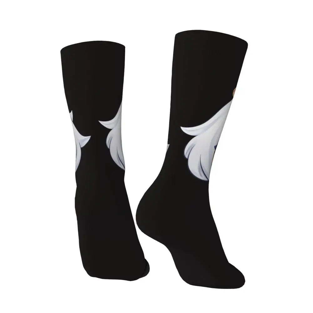Chibi paimon Genshin anime impact unisex happy Socks from cotton blend for A Year-Round Delight for Fans