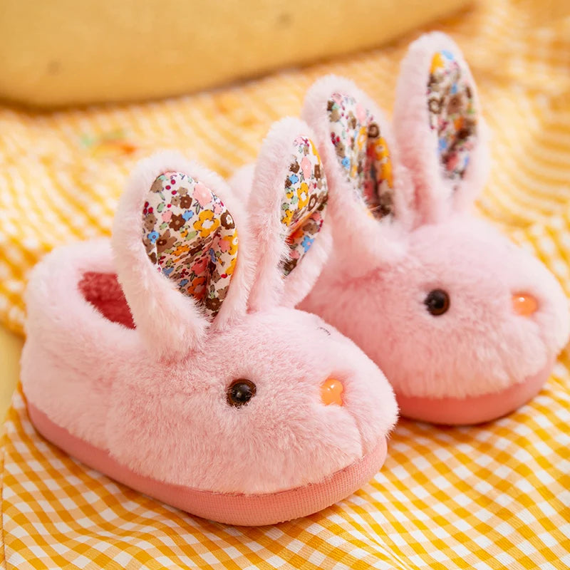 Cartoon Rabbit Indoor Slippers for Winter Warmth for Kids' Cozy Adventures gift girls
