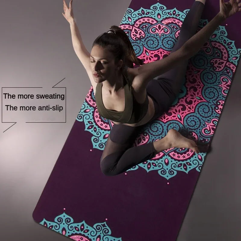 Foldable non-slip Yoga mat towel- Ultra thin, sweat-absorbent & portable for yoga pilates gym