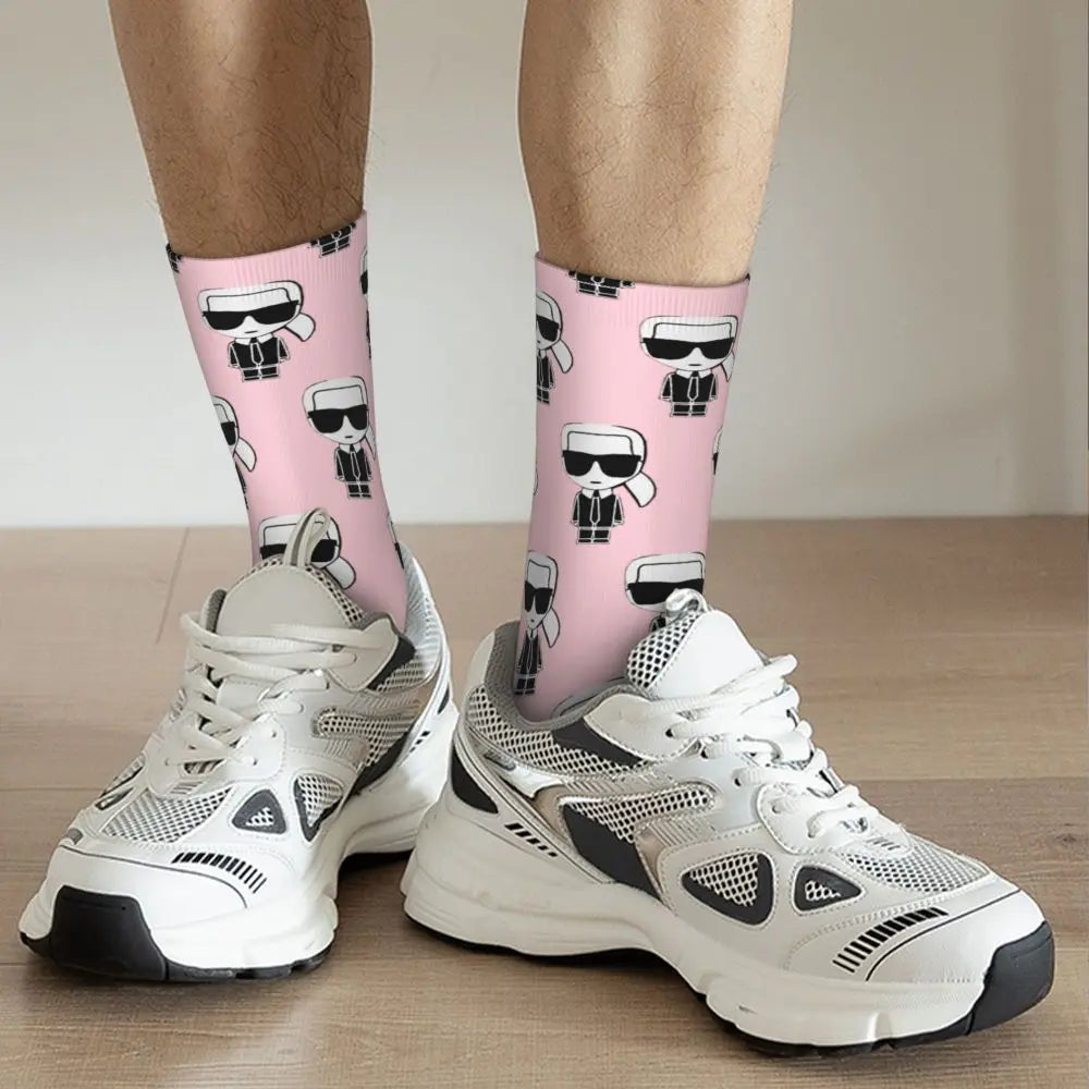 Karl who men's socks cartoon trendy outdoor novelty socks, stylish socks for every season, perfect for gift many colors available
