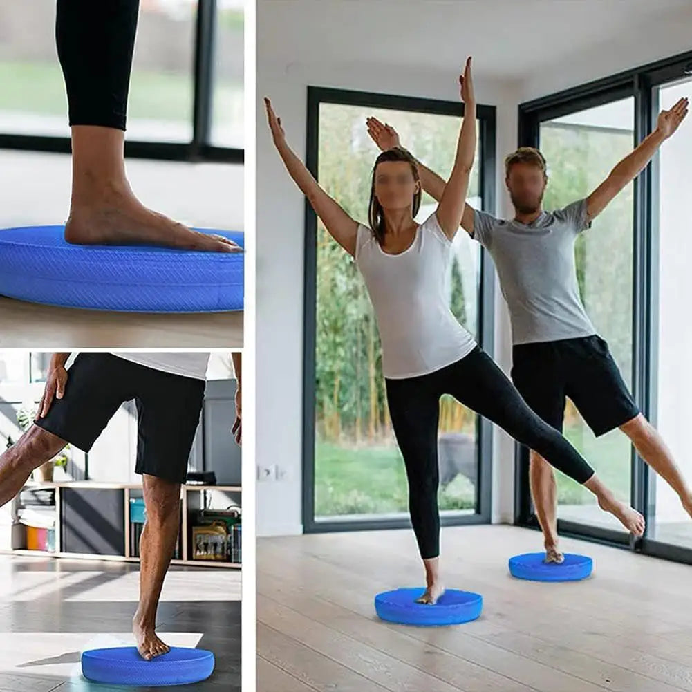 Professional stability trainer pad for therapy, yoga, dancing, balance training, pilates, and fitness with foam cushion for enhanced support.