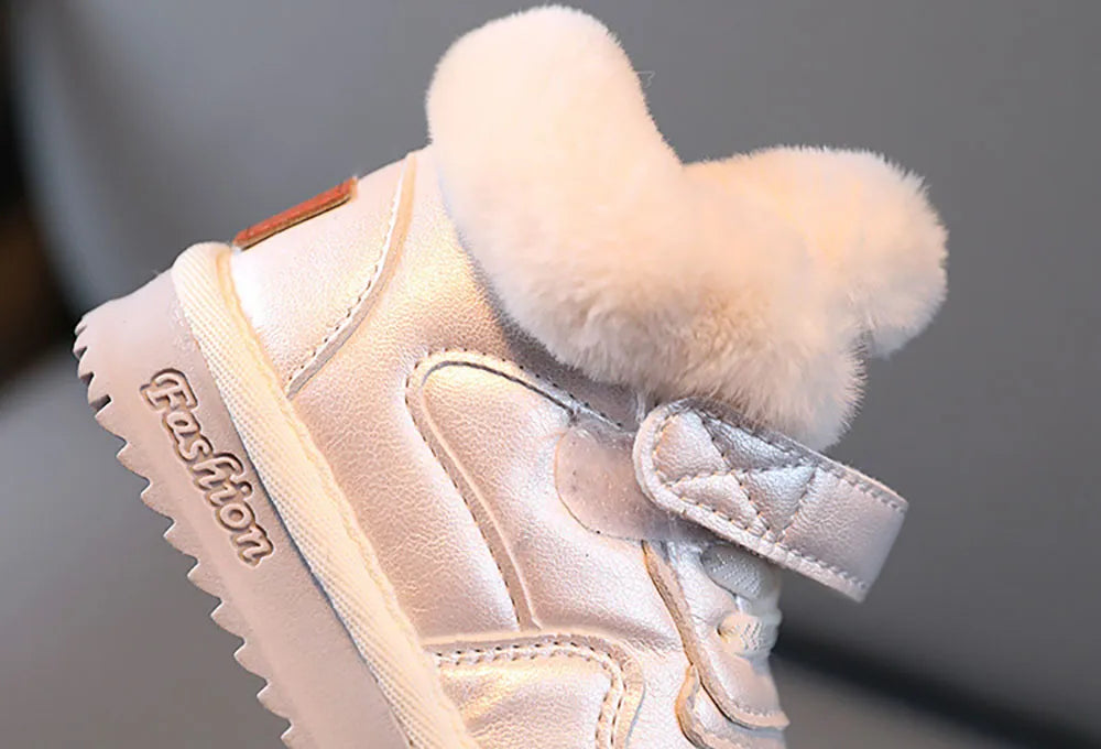 Winter snow Boots for girls with plush for warmth, Anti-Slip comfort, and soft-soled velvet luxury for Kids