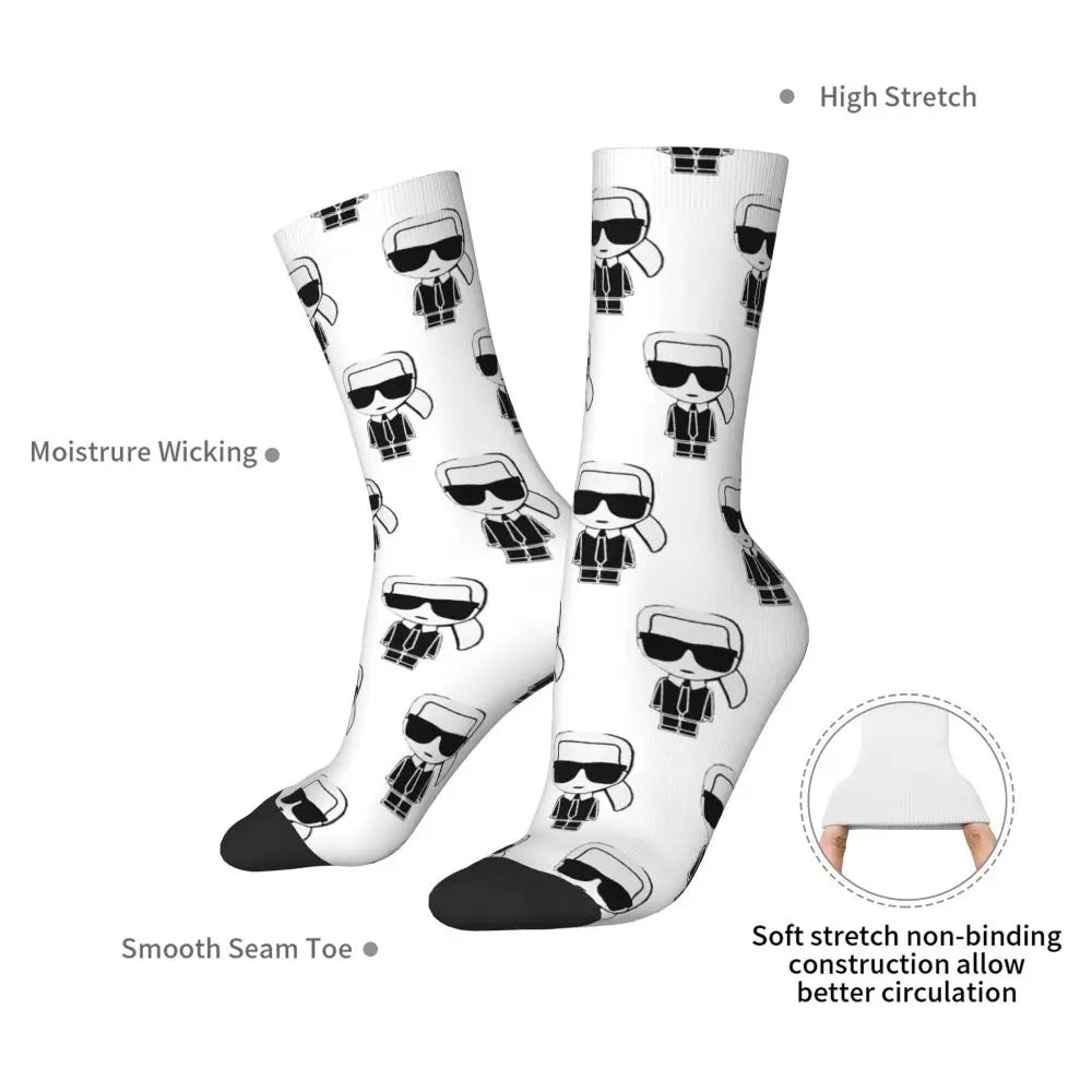 Karl who men's socks cartoon trendy outdoor novelty socks, stylish socks for every season, perfect for gift many colors available