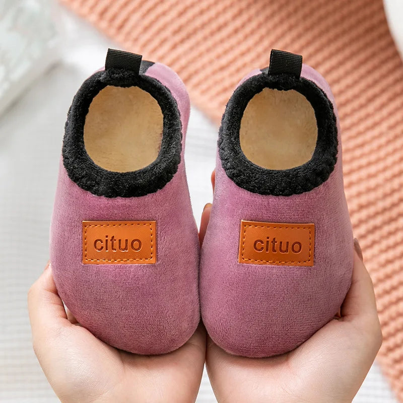 Winter comfort for little feet: kids plush floor shoes - cozy warmth, soft anti-slip design, ideal for nursey and school