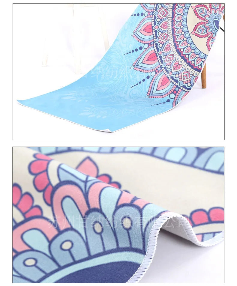 Non-slip ultrathin deerskin suede yoga mat - fitness & pilates pad