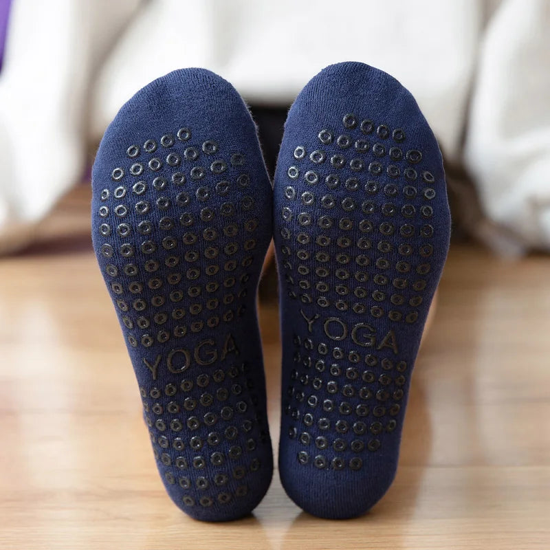 Women's backless yoga or pilates socks that are crafted for high-quality comfort, supreme elasticity, and anti-slip excellence in yoga, pilates, ballet, and dance-ONE SIZE FITS ALL